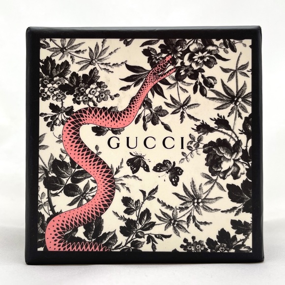 Gucci 605820 Gold Ruby Red Swarovski Crystal GG Marmont Logo Cocktail Ring SZ M - Picture 9 of 12